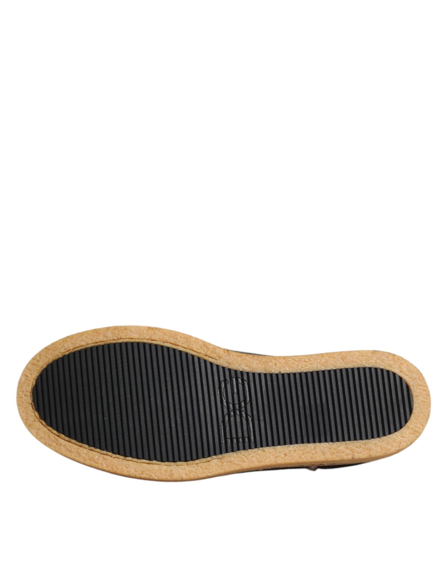 Dolce & Gabbana Braun Weiß Kalbsleder Loafers Schuhe