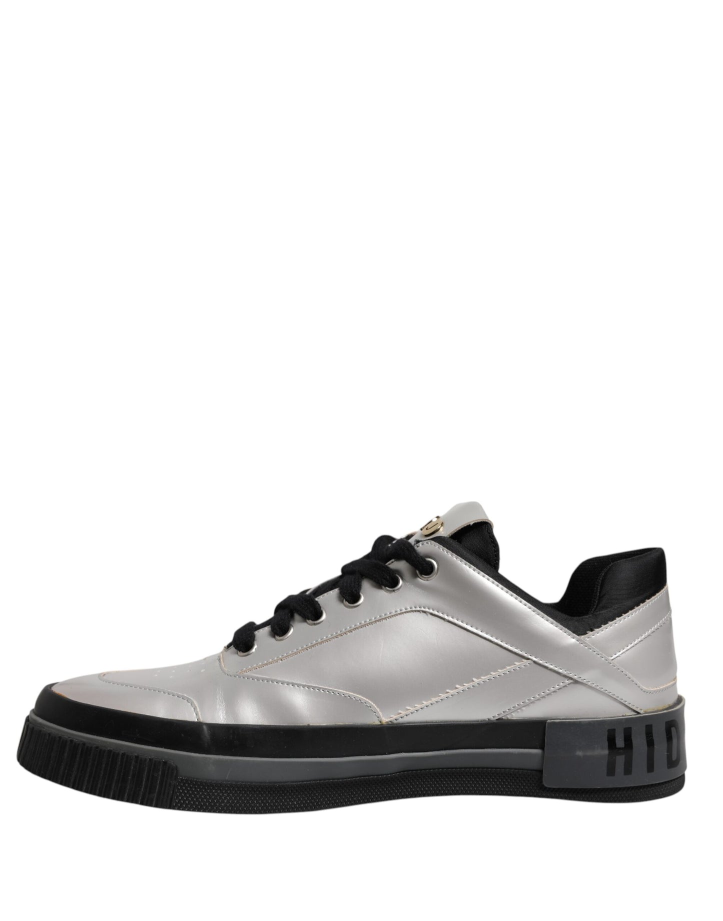 HIDE & JACK Metallic Silber Low Top Lace Up Sneakers Schuhe