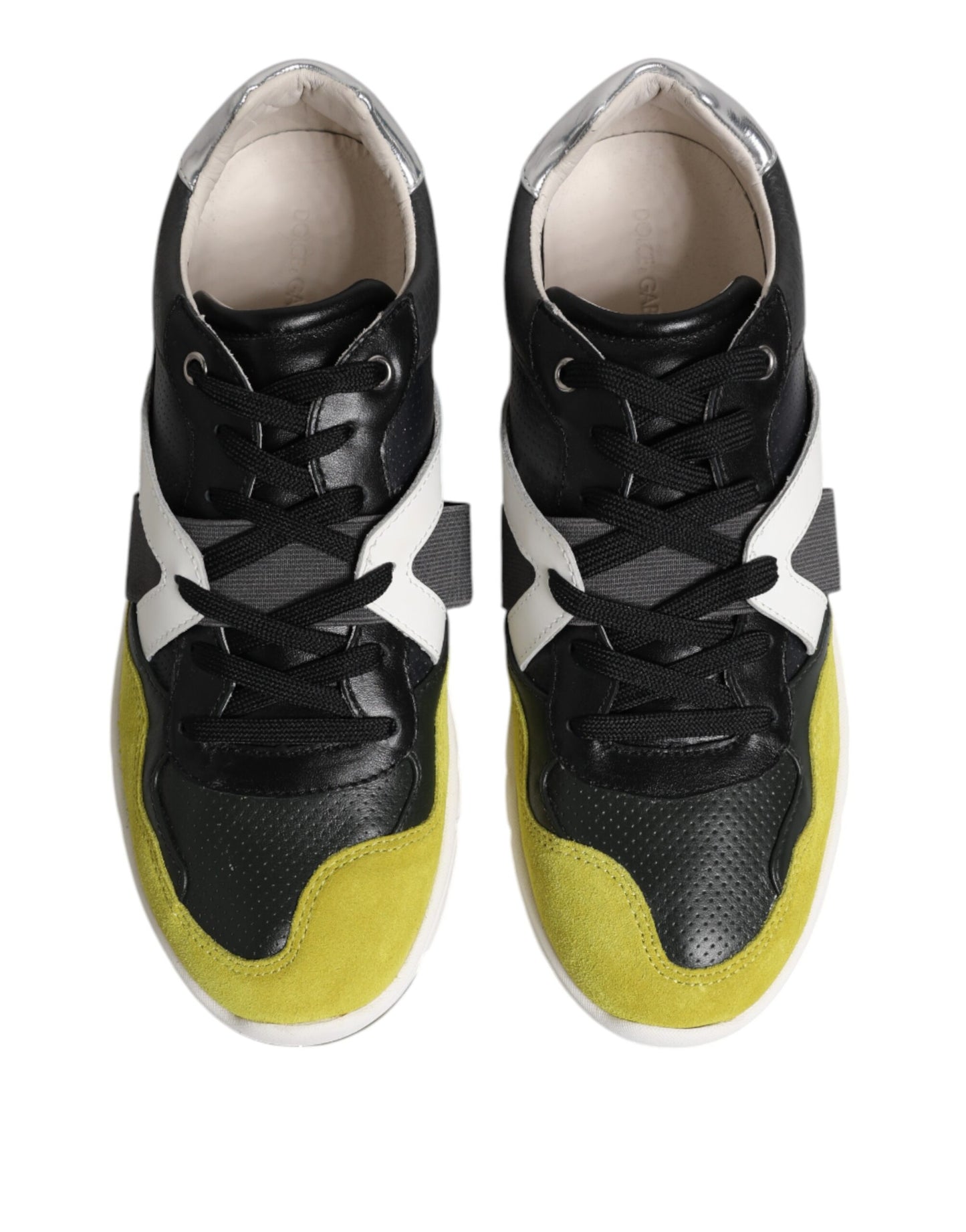 Dolce & Gabbana Multicolor Lace Up Low Top Männer Turnschuhe Schuhe