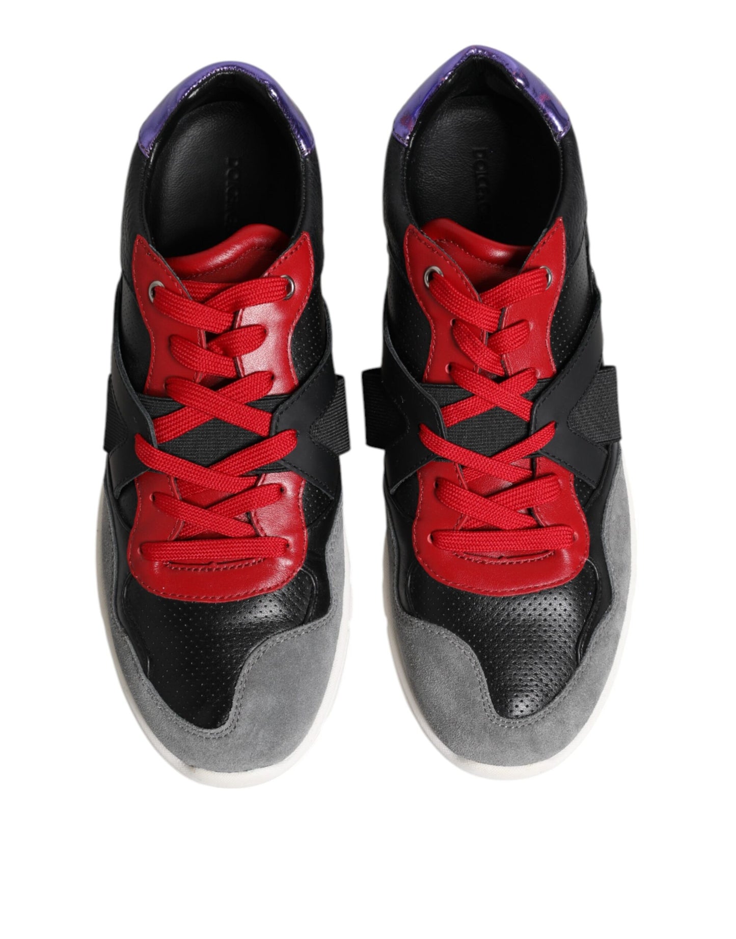 Dolce & Gabbana Multicolor Lace Up Low Top Männer Turnschuhe Schuhe