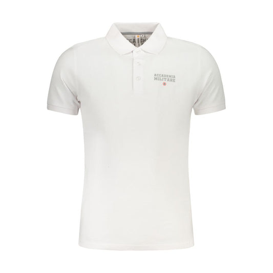 Accademia Militare Weißes Baumwoll-Poloshirt