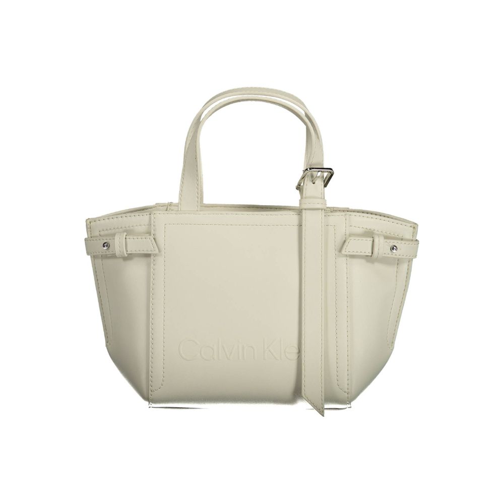 Calvin Klein Weiße Polyester-Handtasche