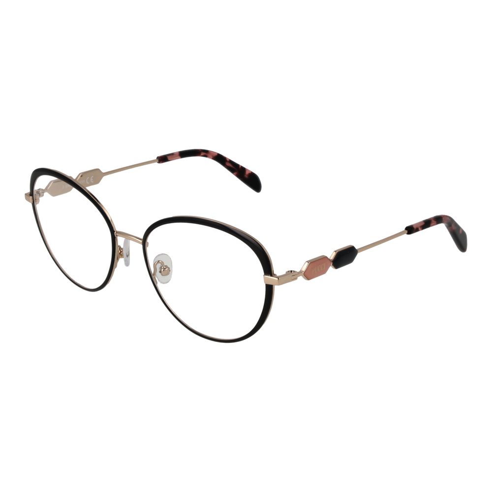 Emilio Pucci Metallbrille mit schwarzem Rahmen