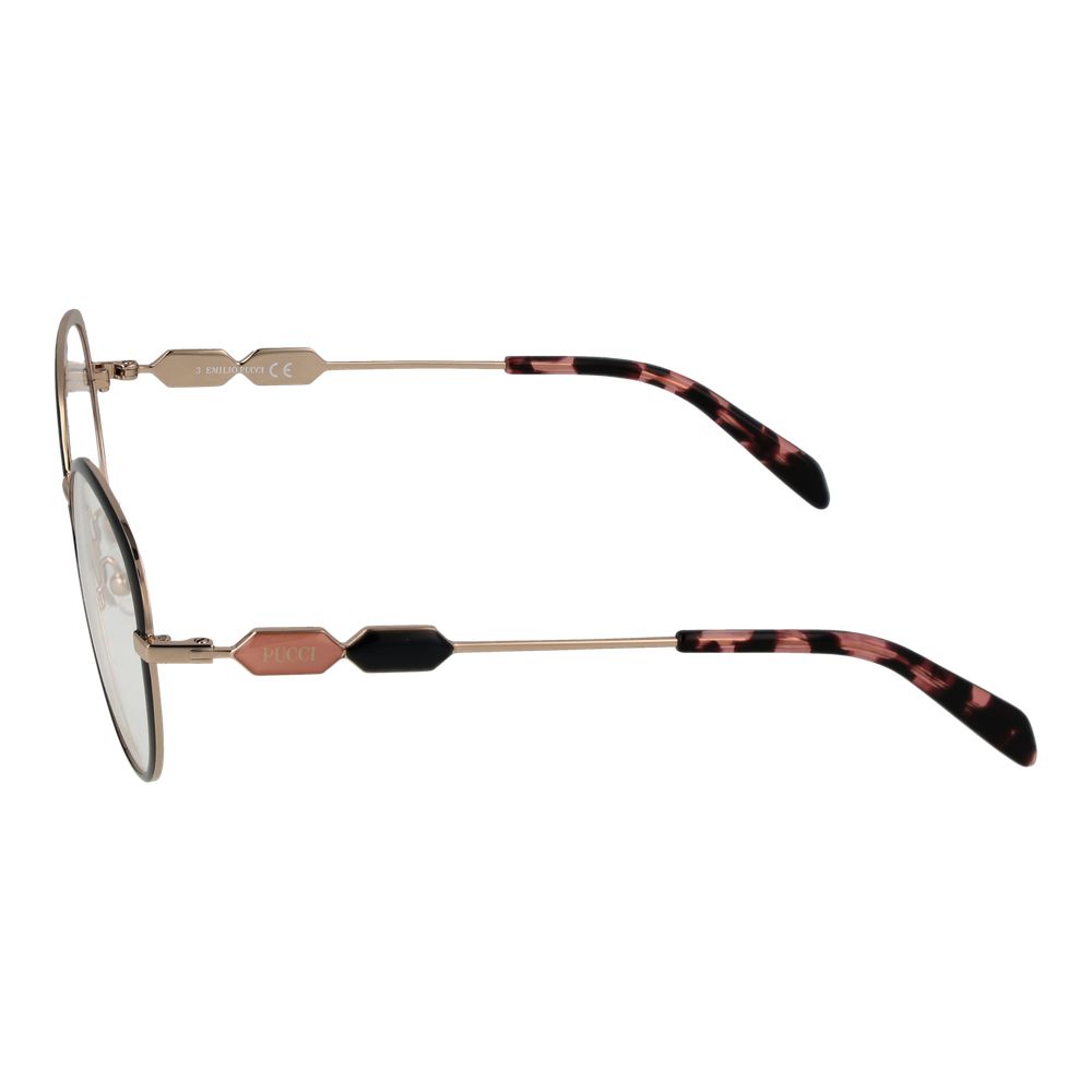 Emilio Pucci Metallbrille mit schwarzem Rahmen