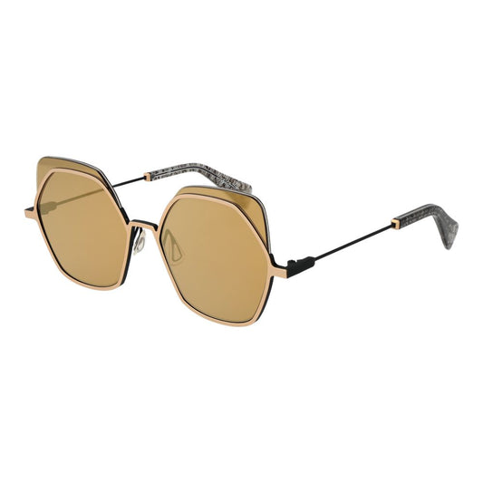 Yohji Yamamoto Gold Unisex-Sonnenbrille