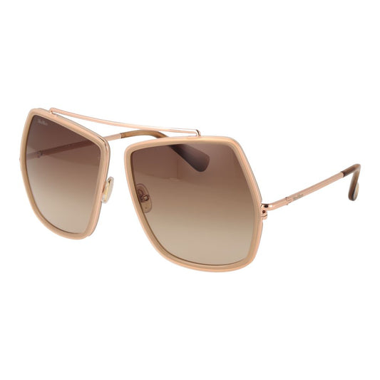 Max Mara Beige Metall-Sonnenbrille