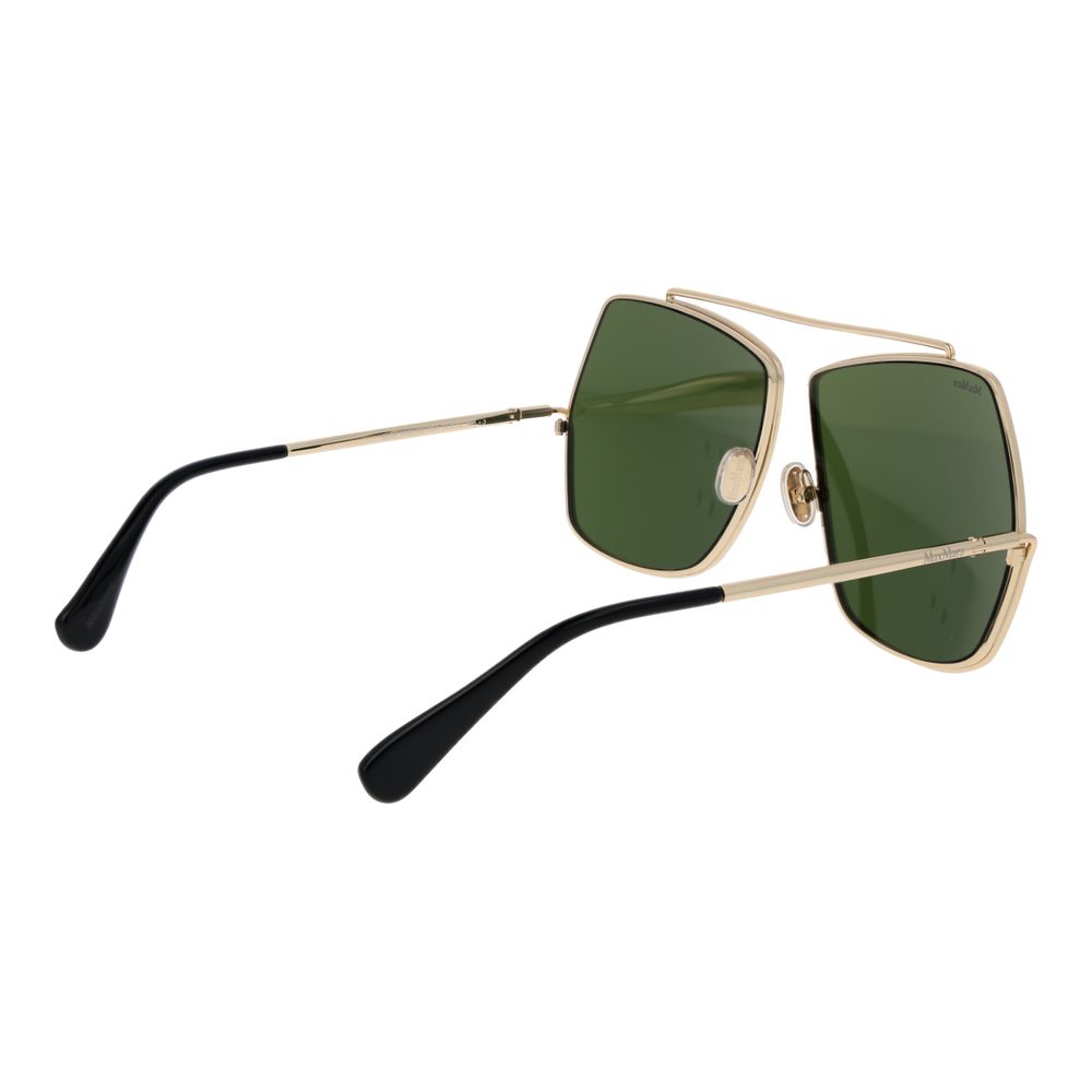 Max Mara Goldene Sonnenbrille mit Metallrahmen