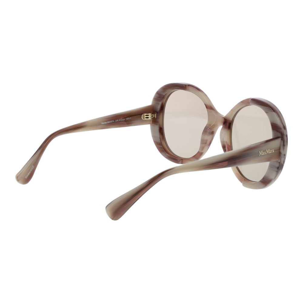 Max Mara Cremefarbene Sonnenbrille aus Acetat