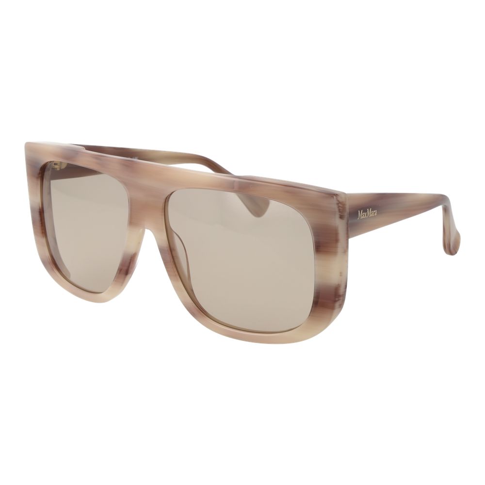 Max Mara Cremefarbene Sonnenbrille aus Acetat