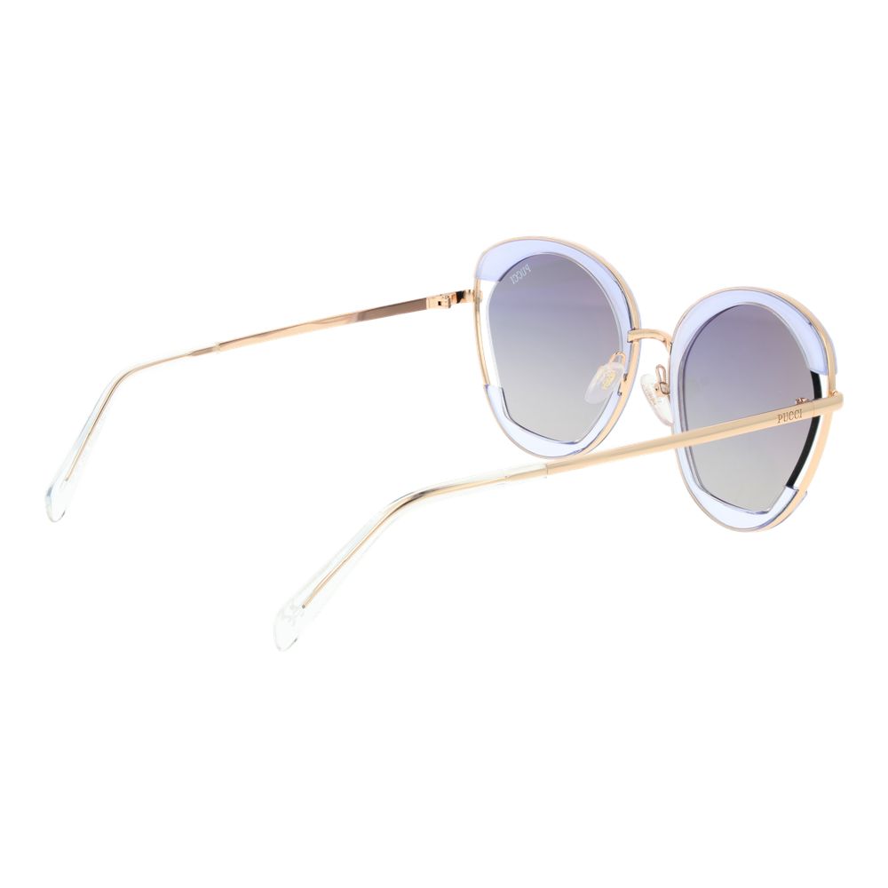 Emilio Pucci Goldene Metall-Sonnenbrille