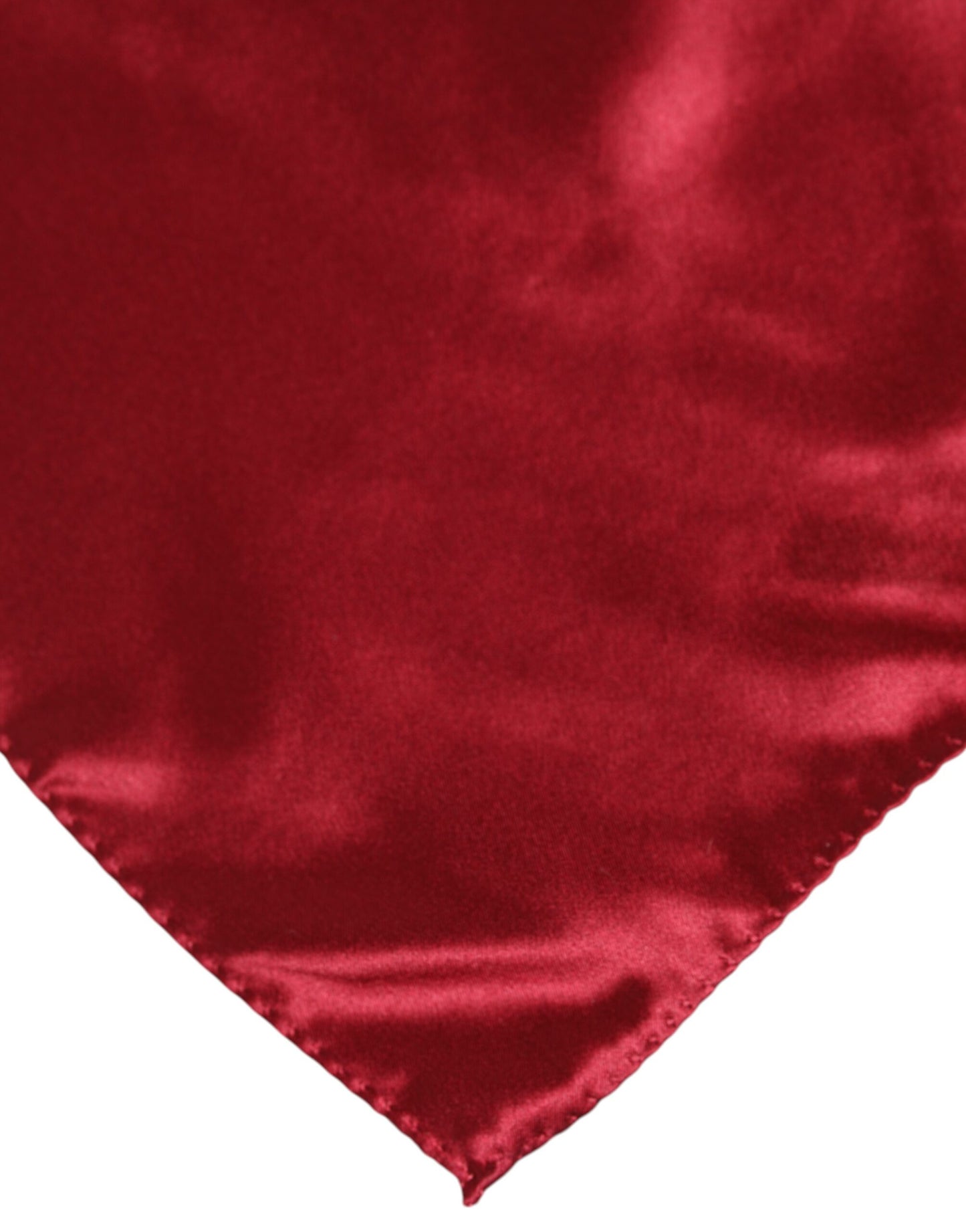 Dolce & Gabbana Rotes Quadratisches Taschentuch aus Satin Seide