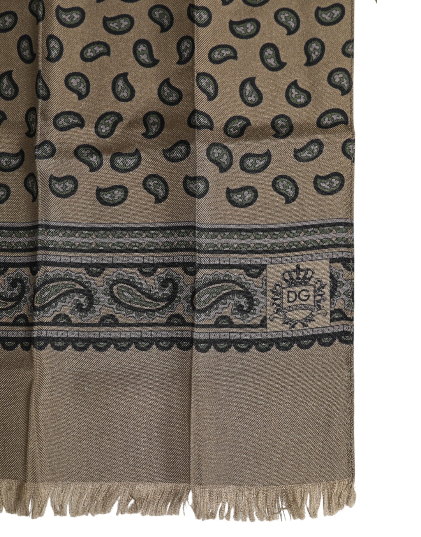 Dolce & Gabbana Brauner bedruckter Halswärmer für Männer Foulard-Schal