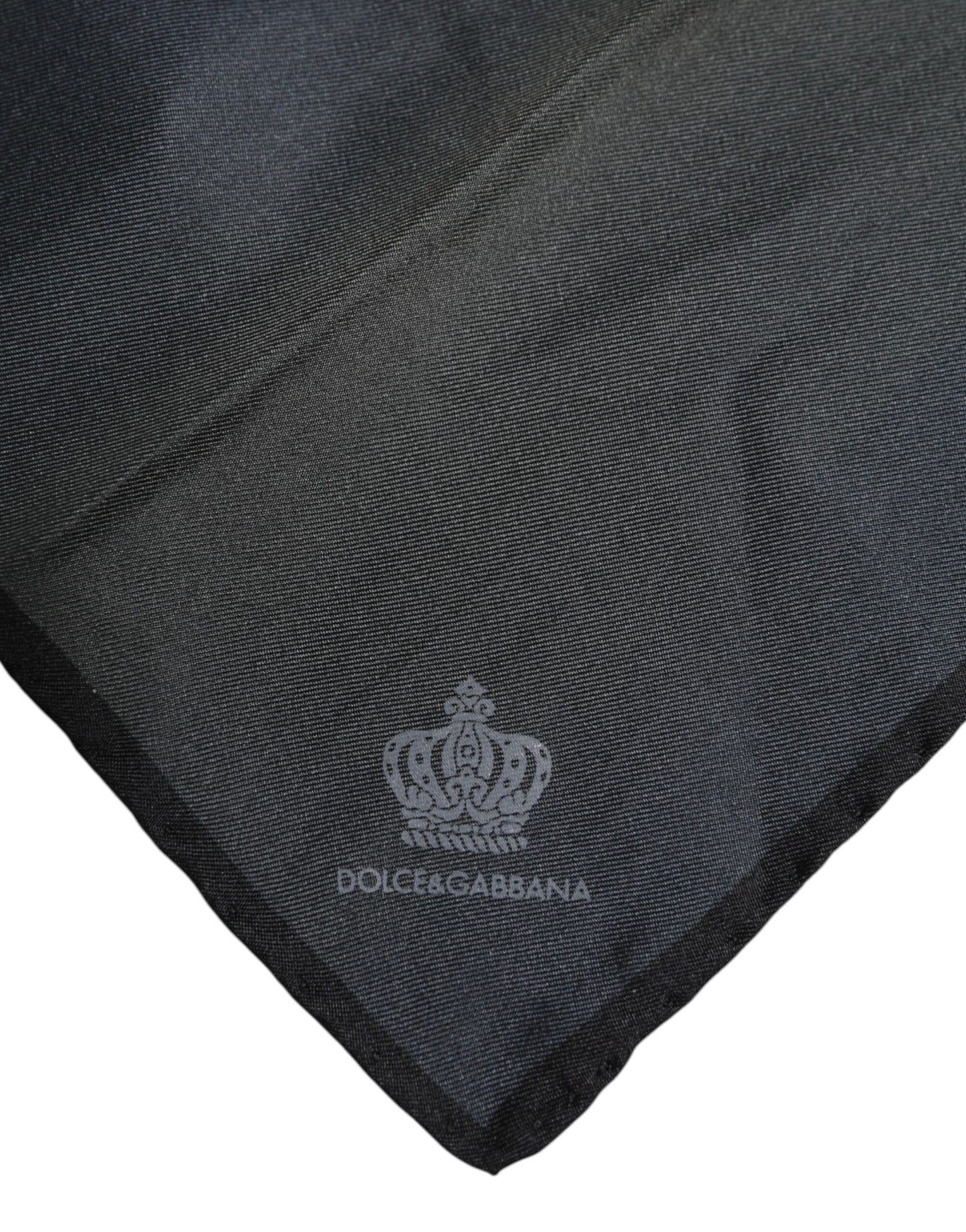 Dolce & Gabbana Blauer DG Crown Silk Square Herren Foulardschal