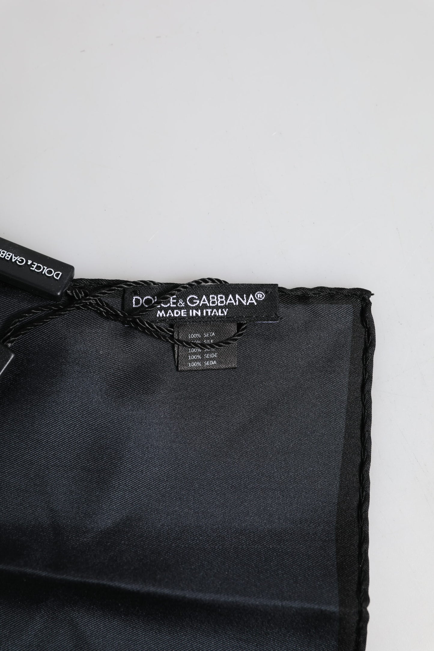 Dolce & Gabbana Blauer DG Crown Silk Square Herren Foulardschal