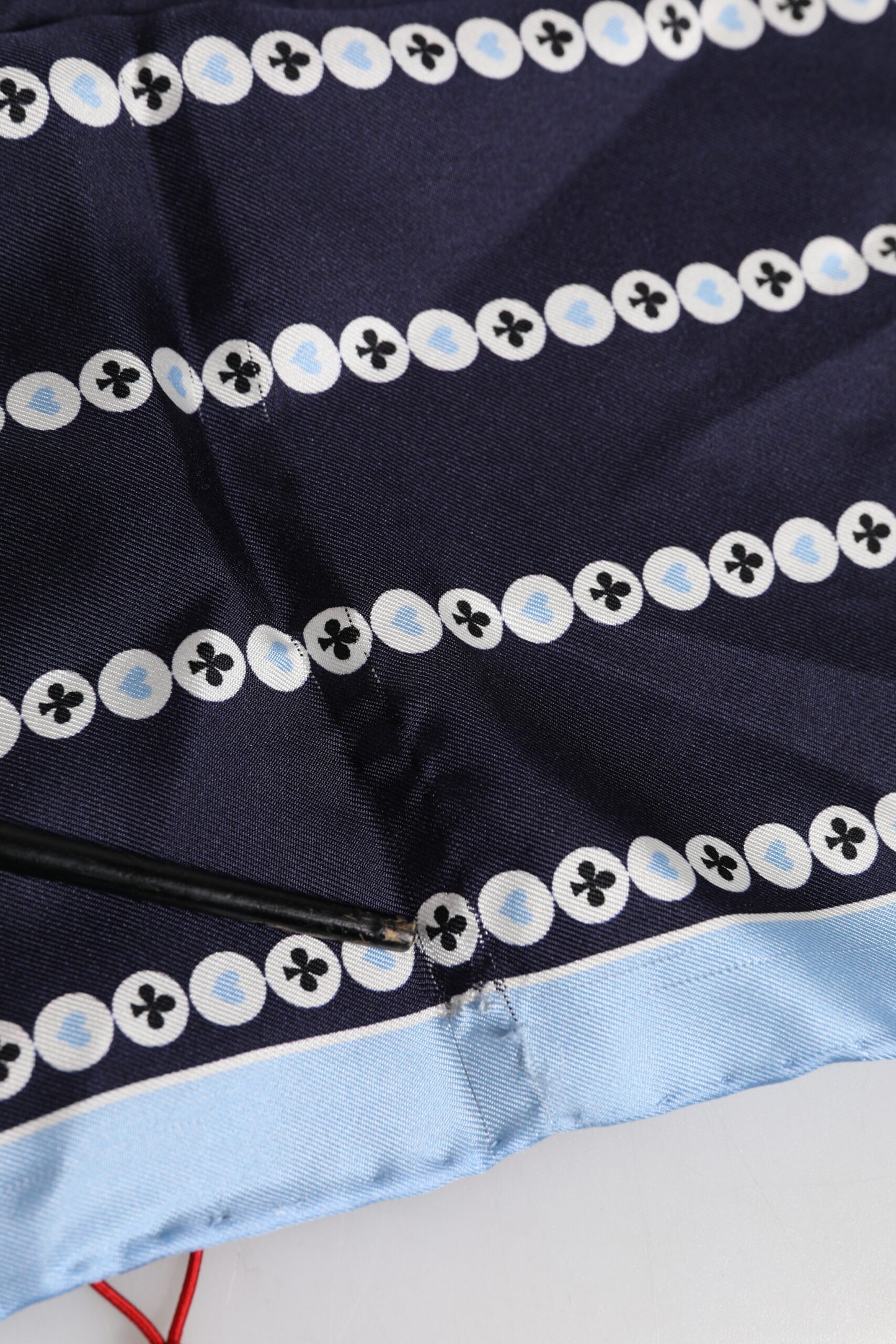 Dolce & Gabbana Blau bedruckte Seide Quadrat Männer Foulard Schal