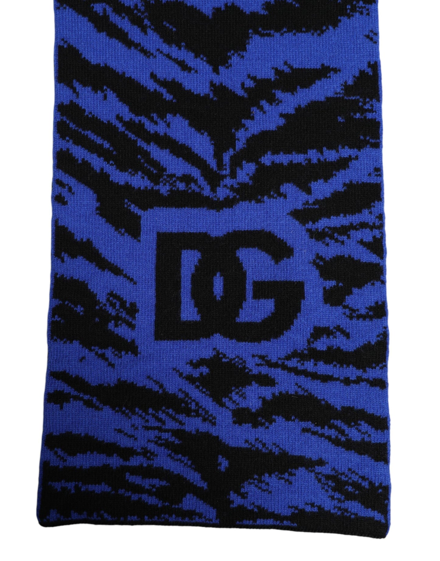 Dolce & Gabbana Blau Schwarz Logo Halswärmer Wickelschal Schal