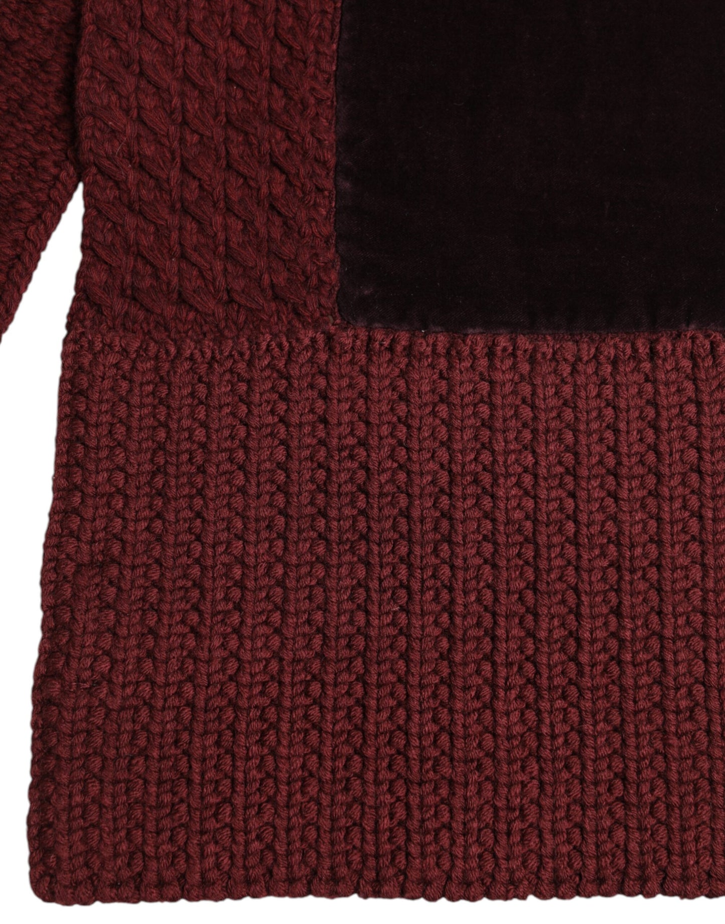 Dolce & Gabbana Maroon Schwarzer Halswärmer Wickelschal Schal