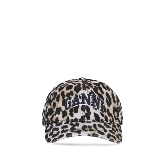 Ganni Leopard Baseballmütze
