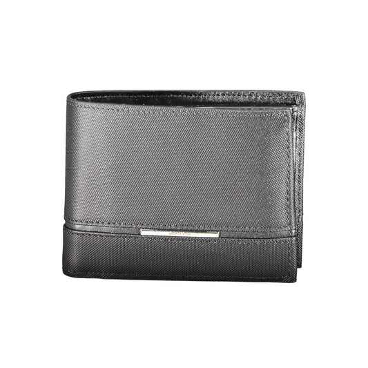 Calvin Klein Schwarzes Leder Portemonnaie