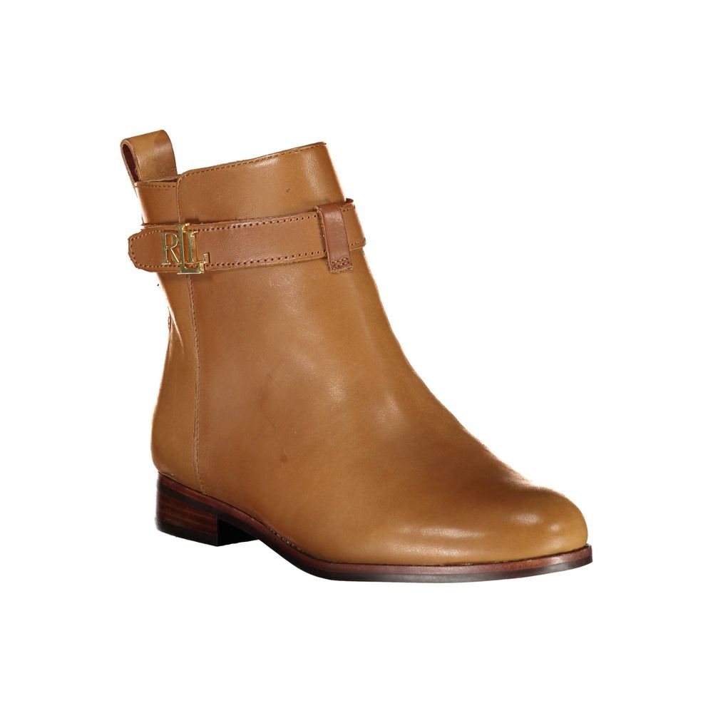 Ralph Lauren Braunes Leder Damenstiefel