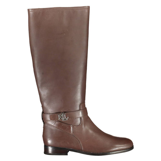 Ralph Lauren Braunes Leder Damenstiefel