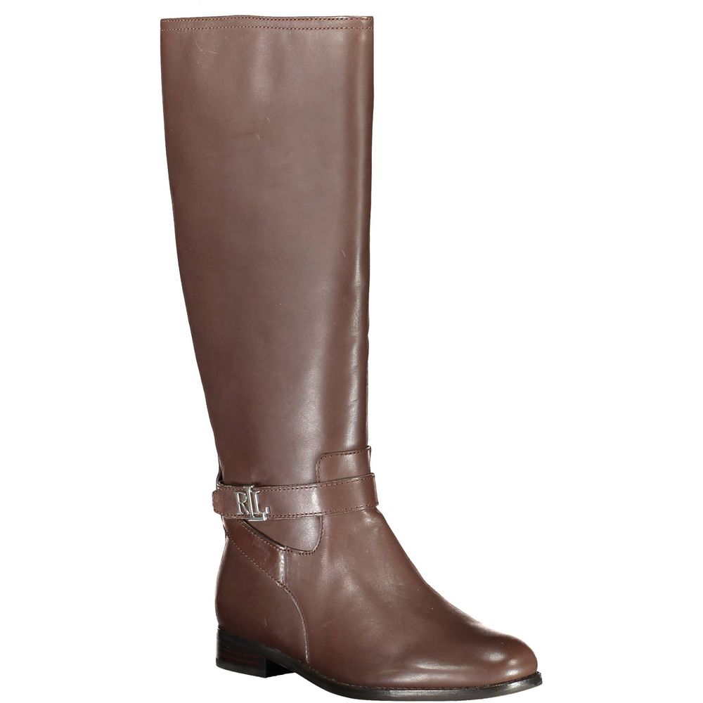 Ralph Lauren Braunes Leder Damenstiefel