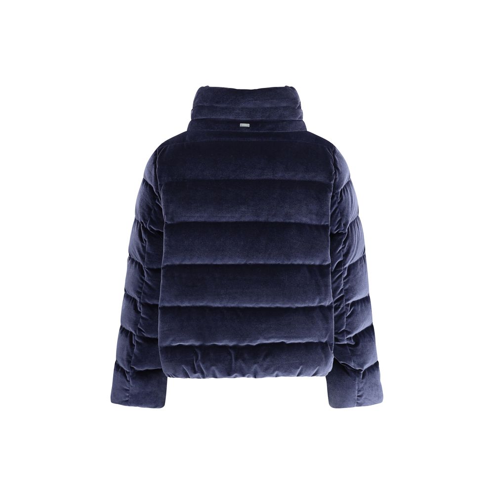 Herno Daunenjacke aus Baumwolle mit Chenille-Effekt
