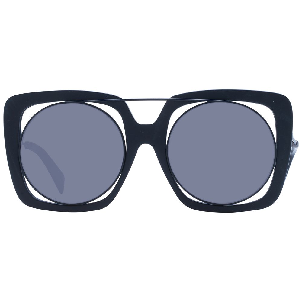 Yohji Yamamoto Monel Sonnenbrille in Schwarz