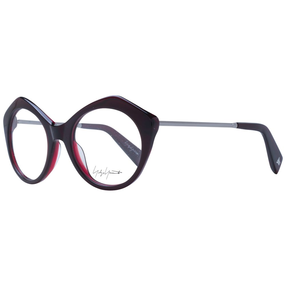 Yohji Yamamoto Burgunderfarbene Acetat-Brille (Rahmen)
