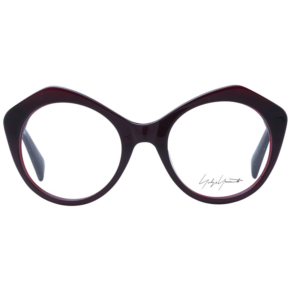 Yohji Yamamoto Burgunderfarbene Acetat-Brille (Rahmen)