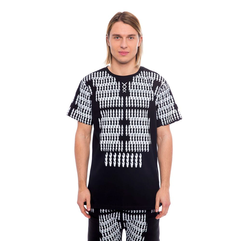 Nicolo Tonetto Schwarzes Baumwoll-T-Shirt für Herren