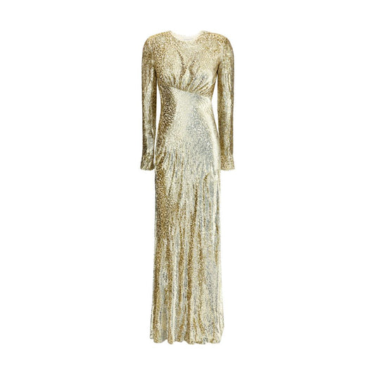 Self-Portrait Goldfaden langes Kleid