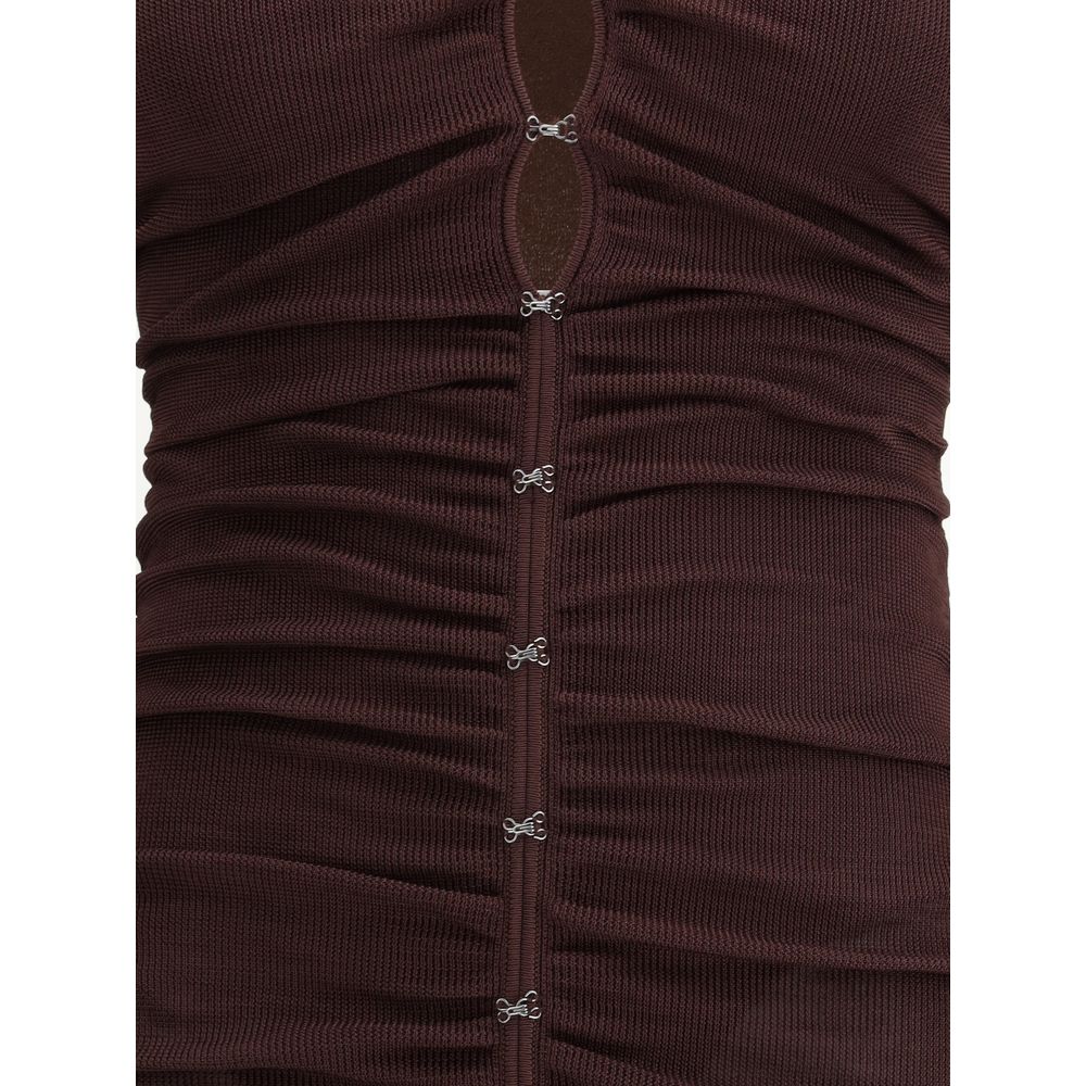 Self-Portrait Drapiertes Strickkleid