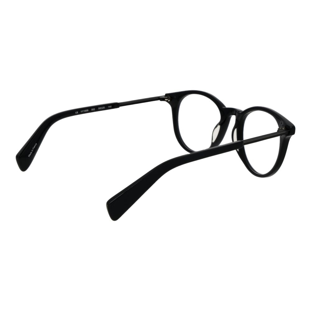 Yohji Yamamoto Schwarze Kunststoff-Brille (Gestelle)