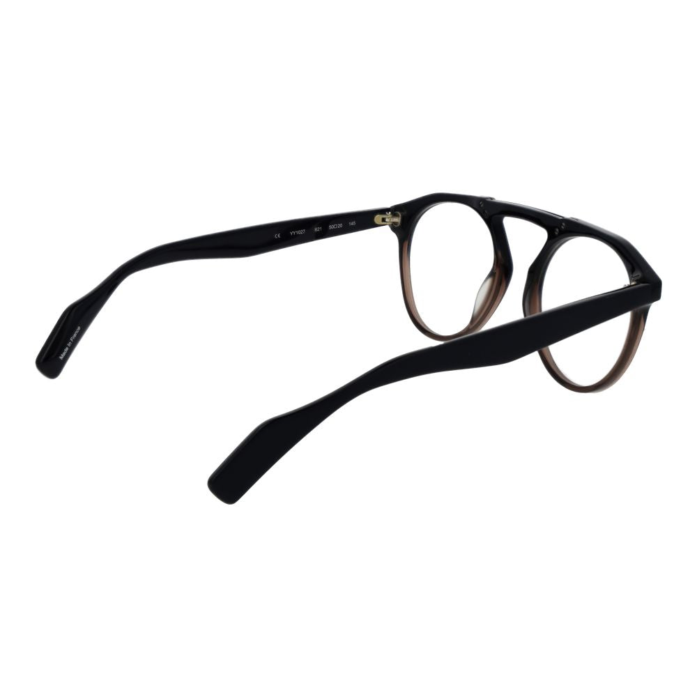 Yohji Yamamoto Schwarze Kunststoff-Brille (Gestelle)