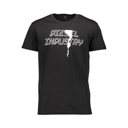 Diesel Schwarzes T-Shirt aus Baumwolle