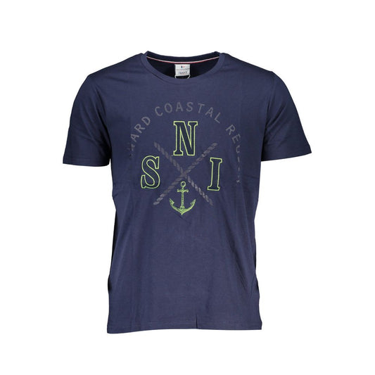 Scuola Nautica T-Shirt aus blauer Baumwolle