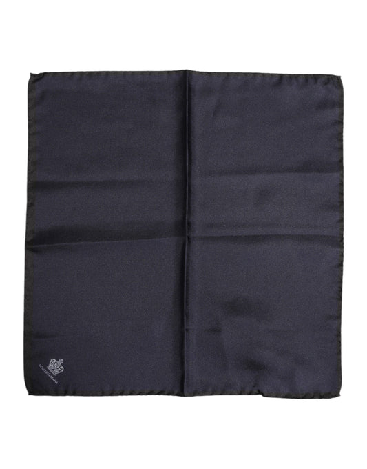 Dolce & Gabbana Blauer DG Crown Silk Square Herren Foulardschal