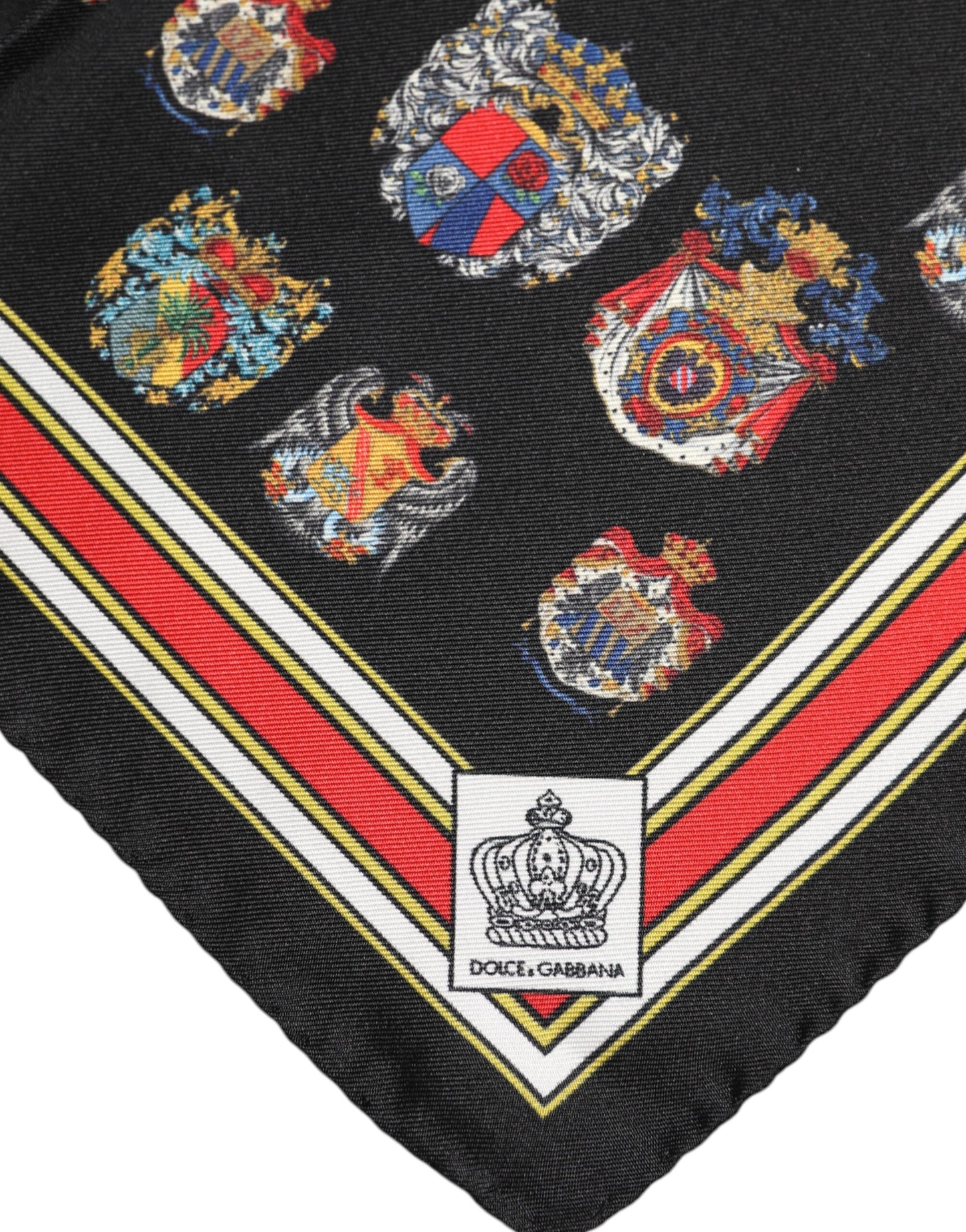 Dolce & Gabbana Multicolor Seide Quadrat Männer Foulard Schal