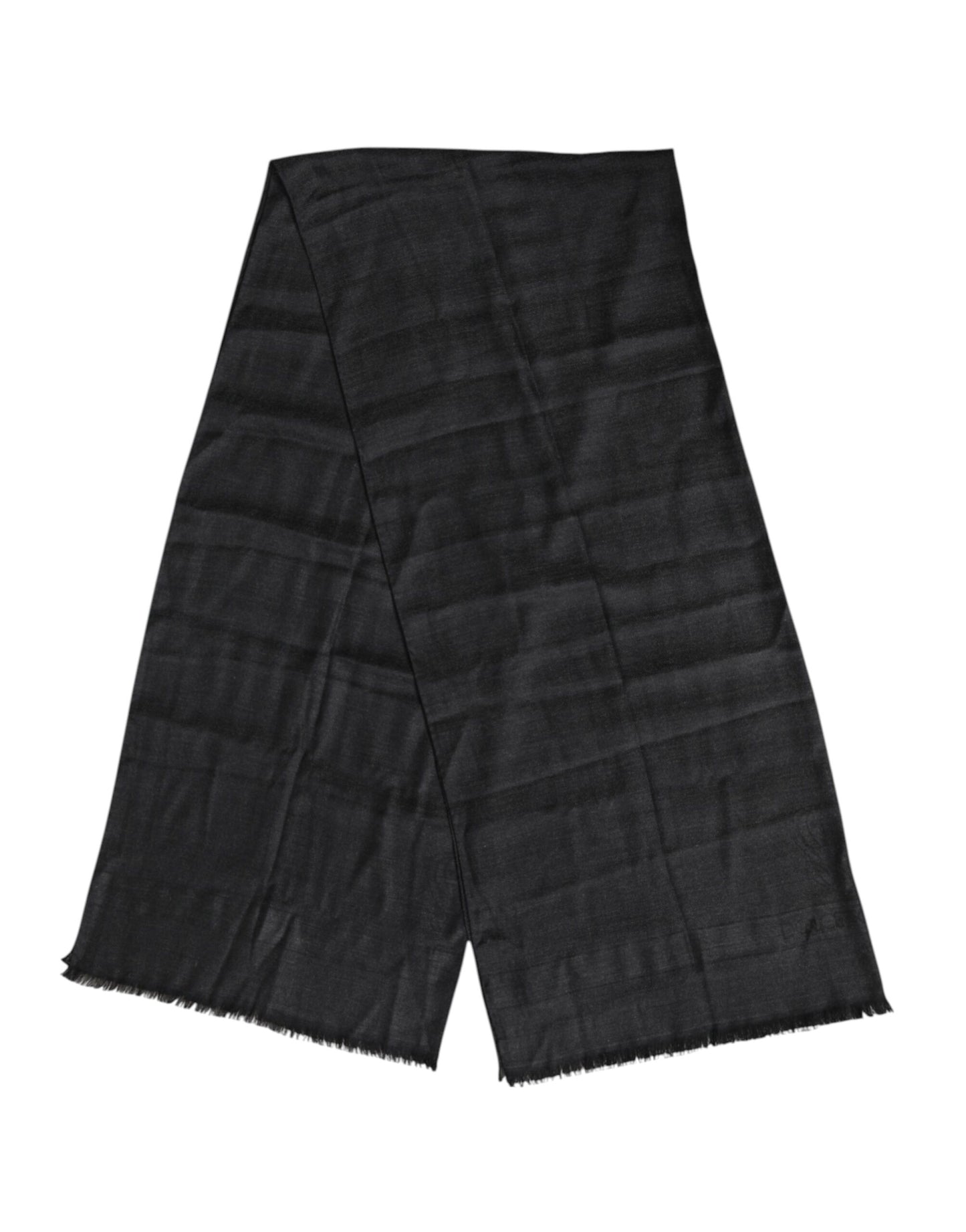 Dolce & Gabbana Dunkelgrauer Kaschmir-Fransen-Halswärmer-Schal