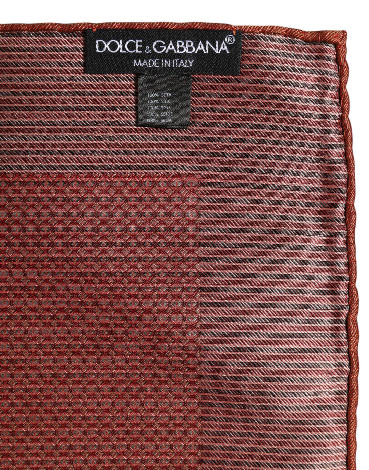 Dolce & Gabbana Orange Seide Quadrat Männer Foulard Schal