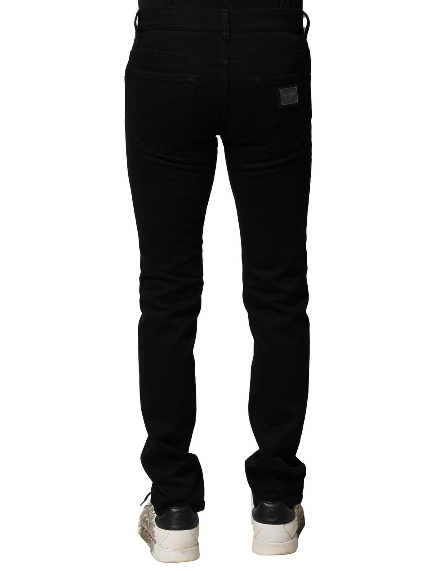 Dolce & Gabbana Schwarze Baumwoll-Stretch-Skinny-Denim-Jeans für Männer