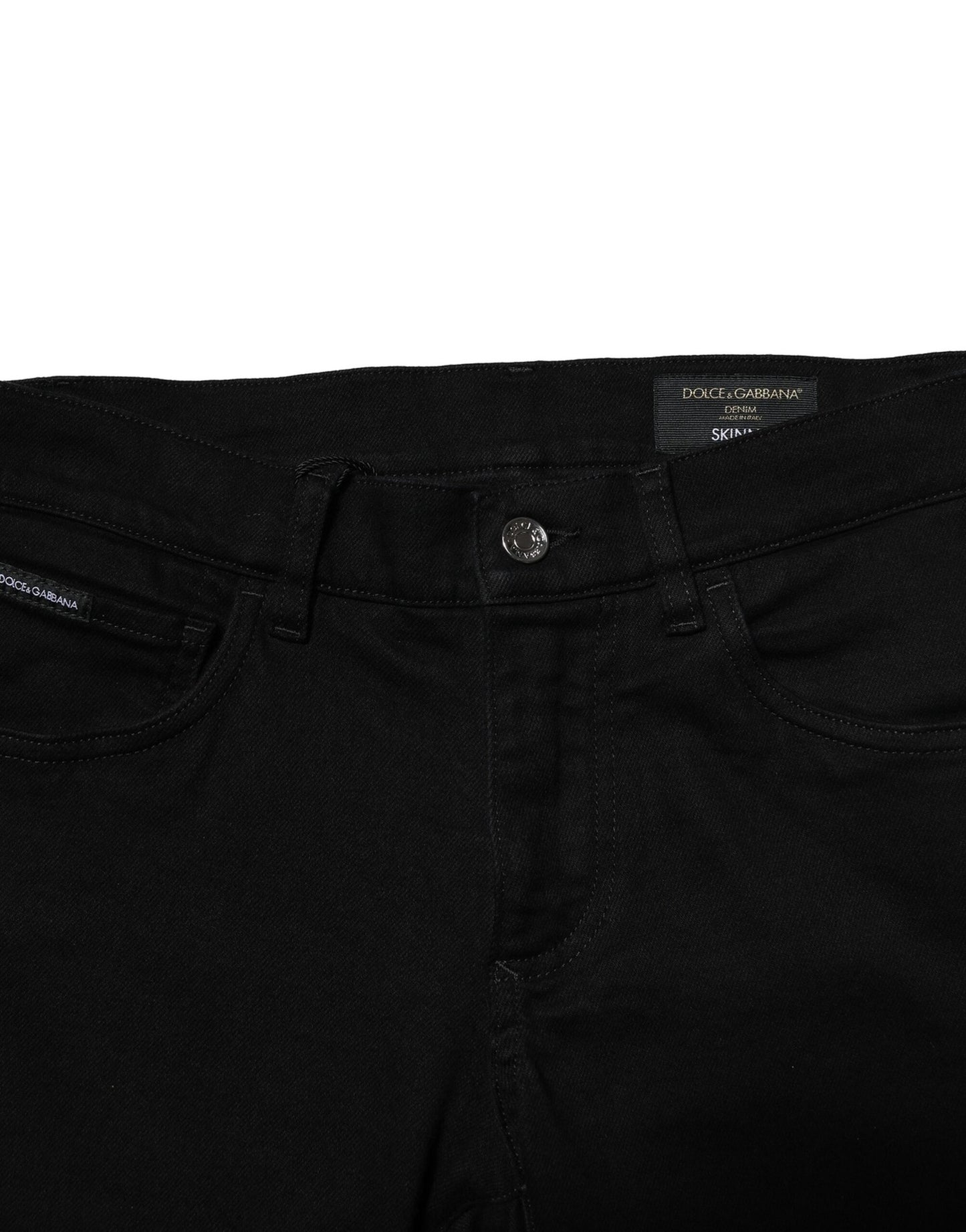 Dolce & Gabbana Schwarze Baumwoll-Stretch-Skinny-Denim-Jeans für Männer