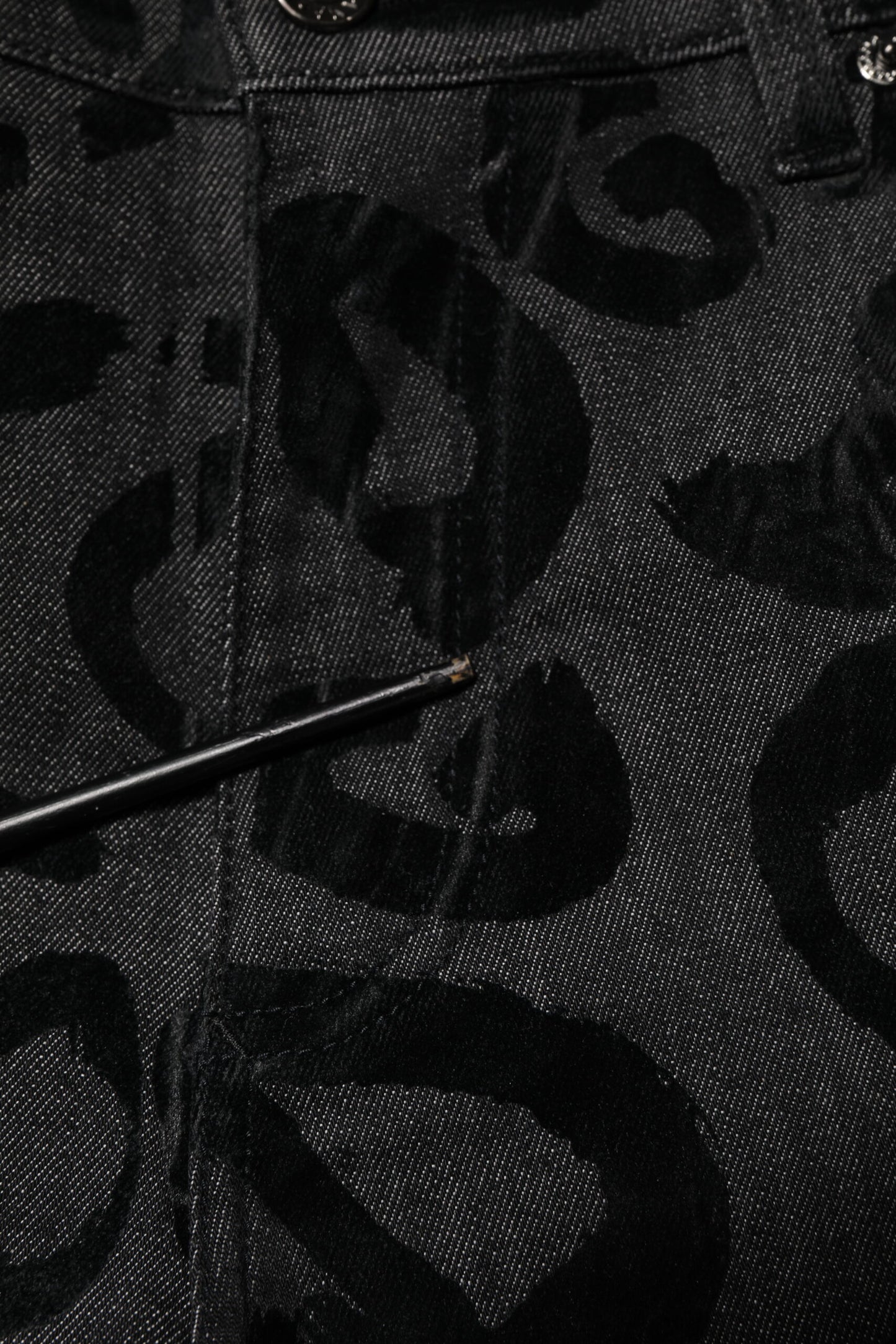 Dolce & Gabbana Graue Baumwolle DG Logo Straight Herren Denim Jeans