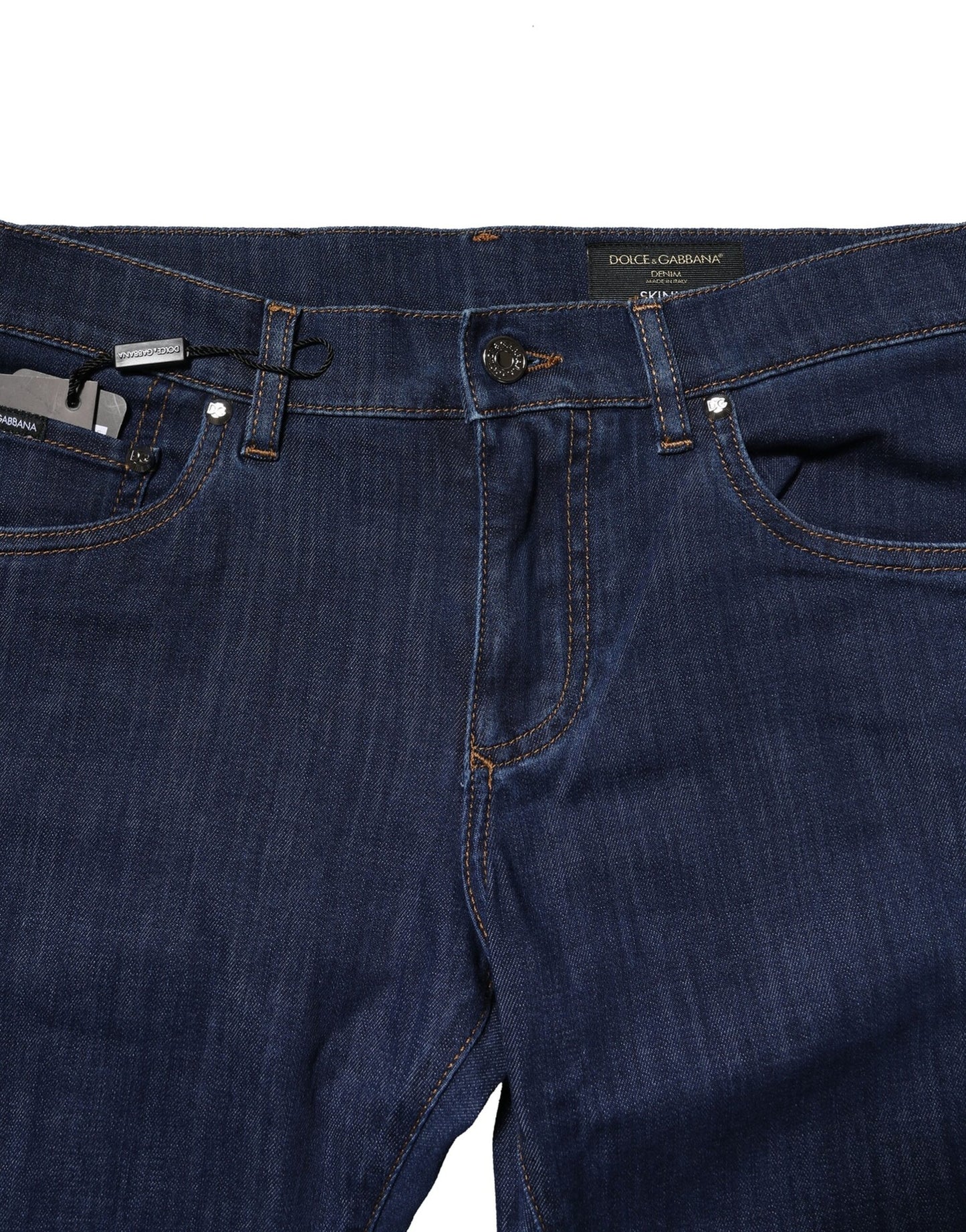 Dolce & Gabbana Blaue Baumwoll-Stretch-Skinny-Denim-Jeans für Männer