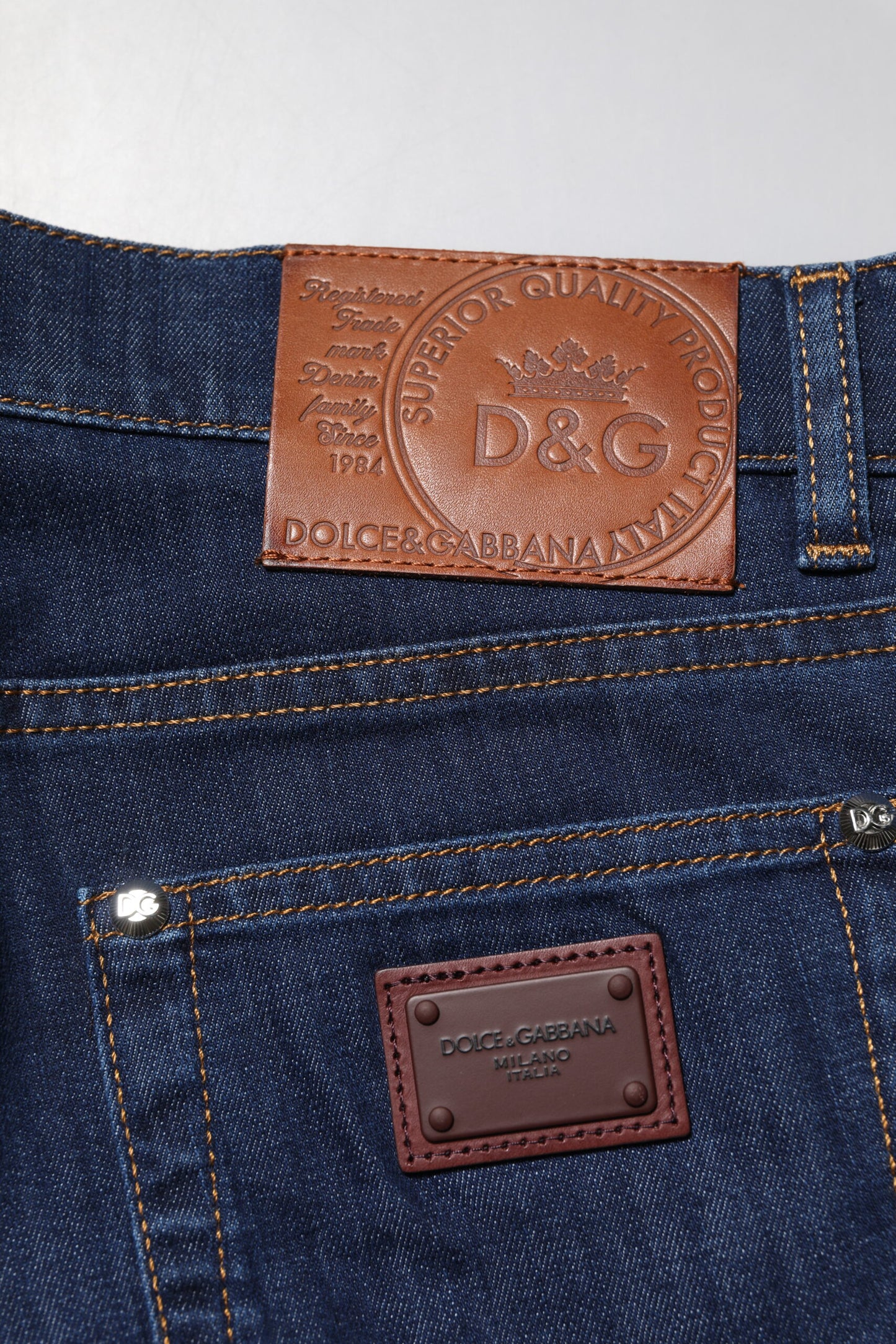 Dolce & Gabbana Blaue Baumwoll-Stretch-Skinny-Denim-Jeans für Männer