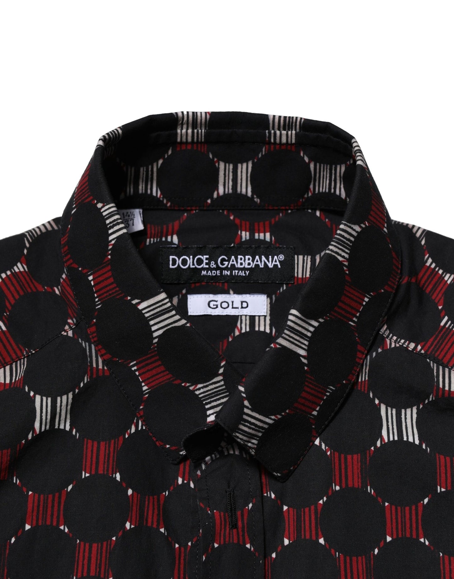 Dolce & Gabbana Multicolor Baumwolle GOLD Langarmhemd