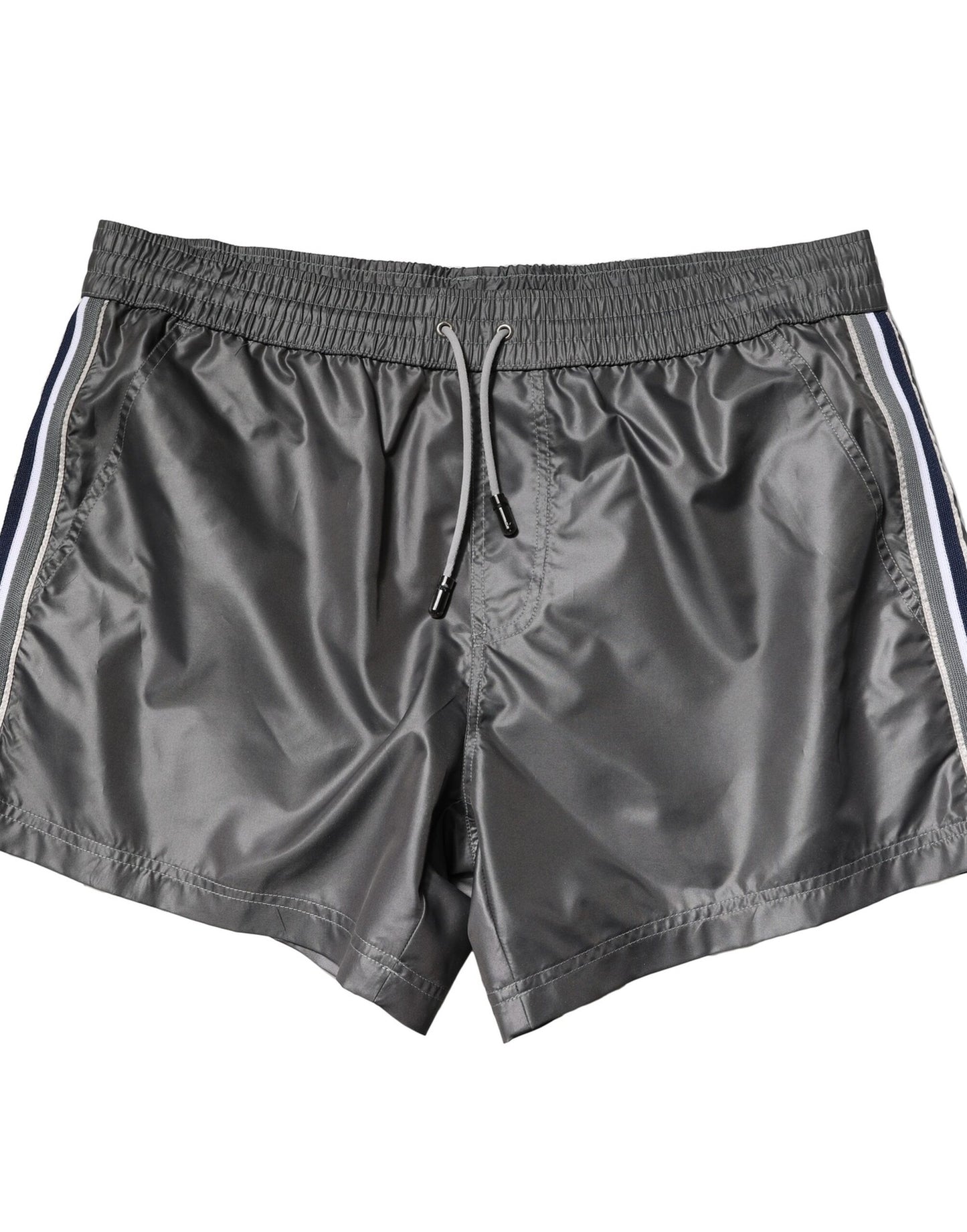Dolce & Gabbana Graue lässige Bermudashorts aus Polyester mit mittlerer Taille