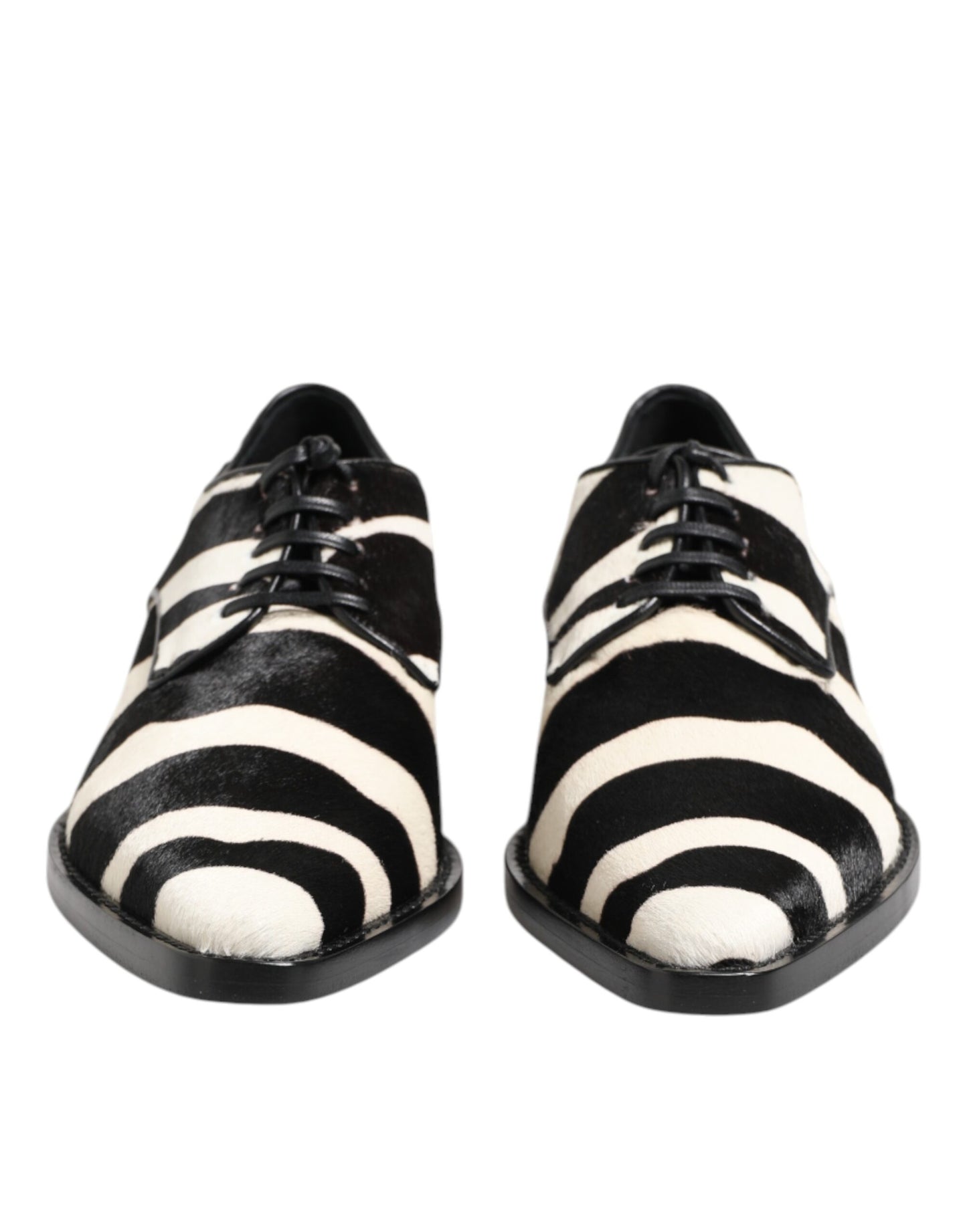 Dolce & Gabbana Schwarz Weiß Zebra Pony Fell Kleid Schuhe