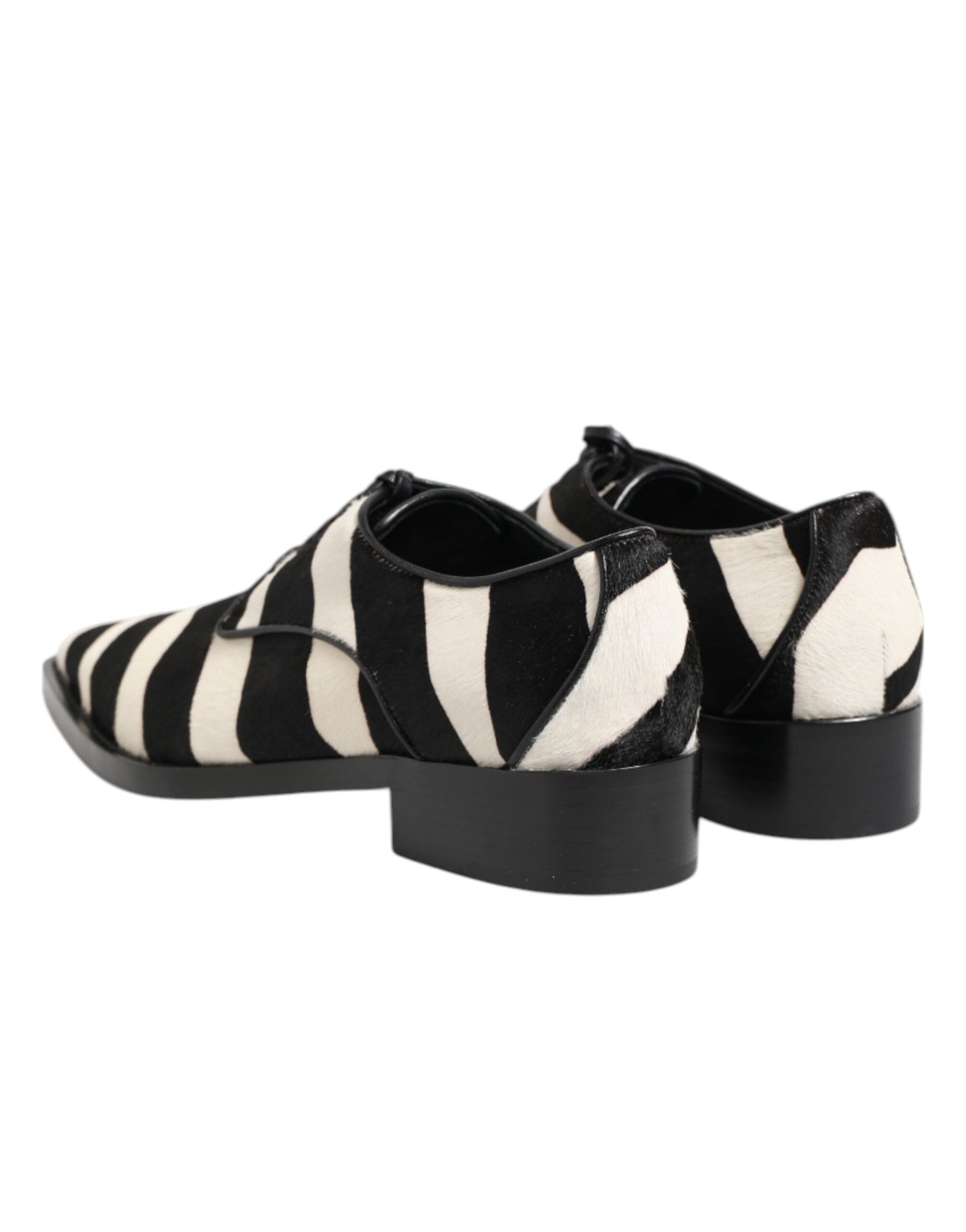 Dolce & Gabbana Schwarz Weiß Zebra Pony Fell Kleid Schuhe